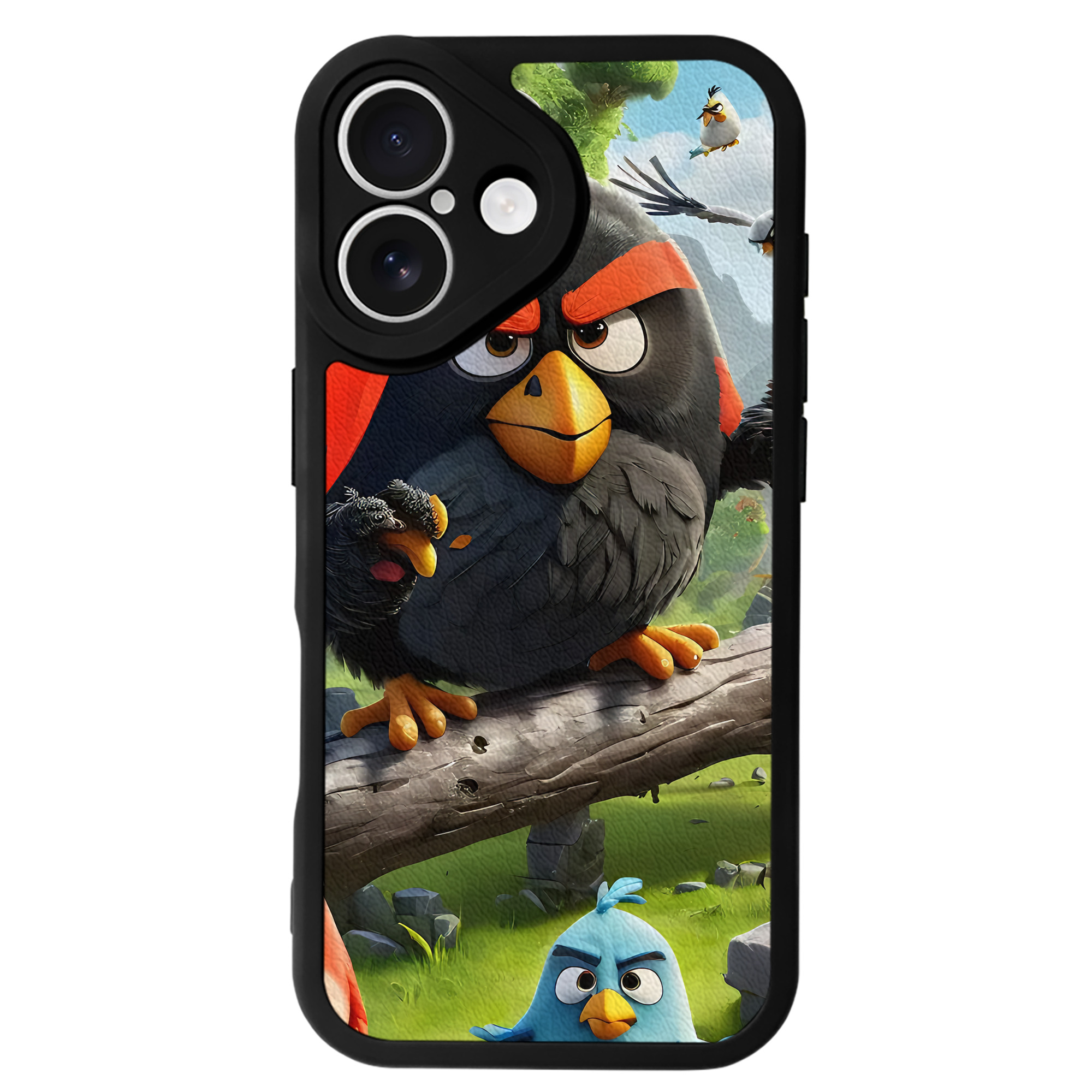 （画像用） Angry Birds アングリーバード 【iPhone 16シリーズ対応】シリコンスマホケース（レザー調） 材質：シリコン